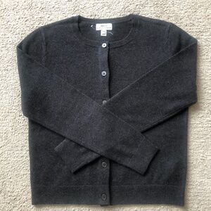 RW&CO Marine Wool Crewneck Cardigan Sweater.